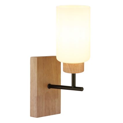 Globo - Lampă de perete 1xE27/60W/230V stejar/alb