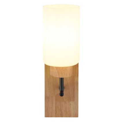 Globo - Lampă de perete 1xE27/60W/230V stejar/alb