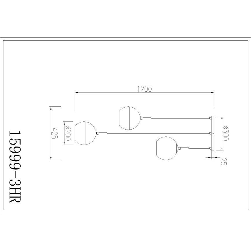 Globo - Lustru suspendat pe cablu, 3x E27/60W/230V