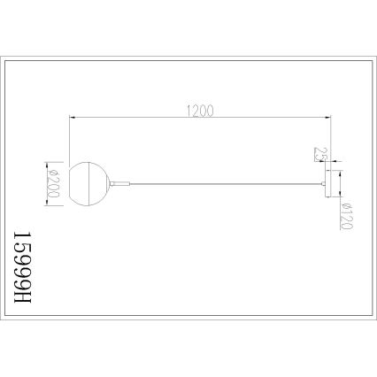 Globo - Lustra suspendată pe cablu, 1 x E27/60W/230V, Ø 20 cm