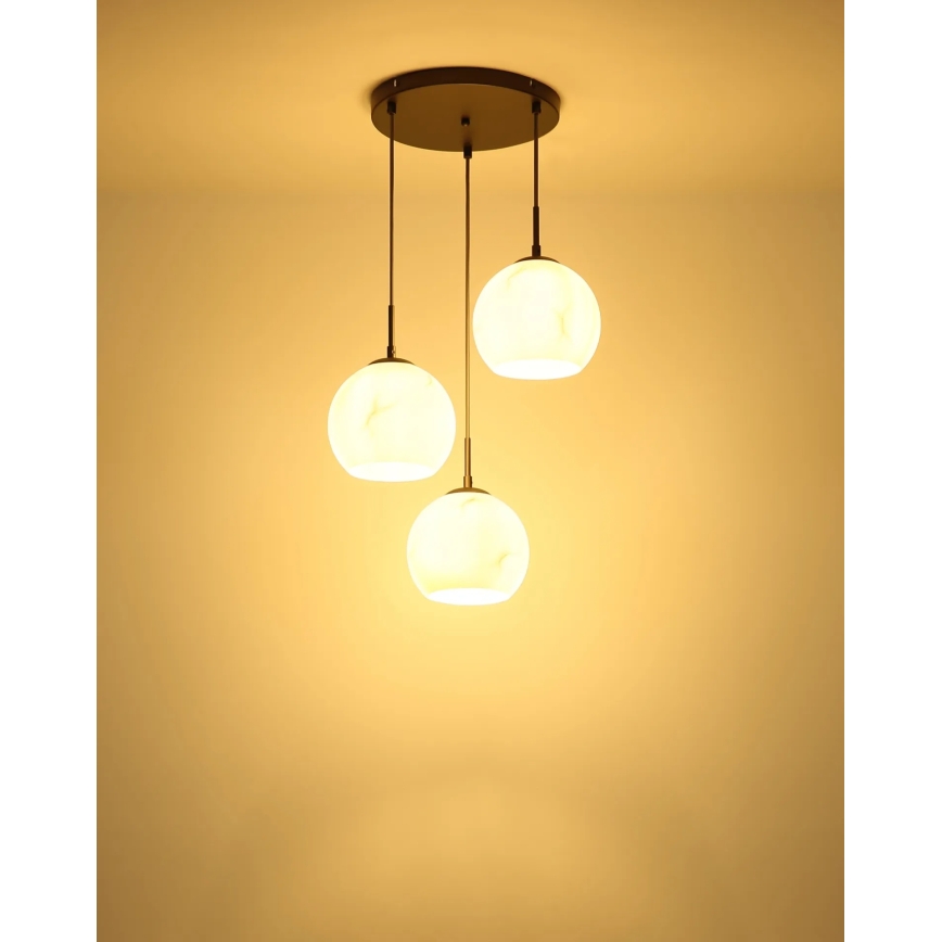 Globo - Lustră suspendată pe cablu 3xE27/60W/230V Ø 42,5 cm