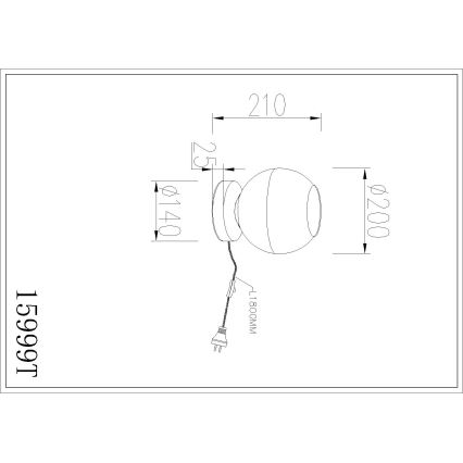 Globo - Lampă de masă 1xE27/60W/230V