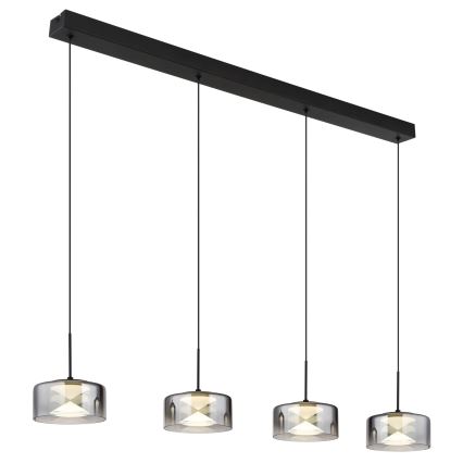 Globo - Lustru LED suspendat pe cablu LED/24W/230V negru/fumuriu