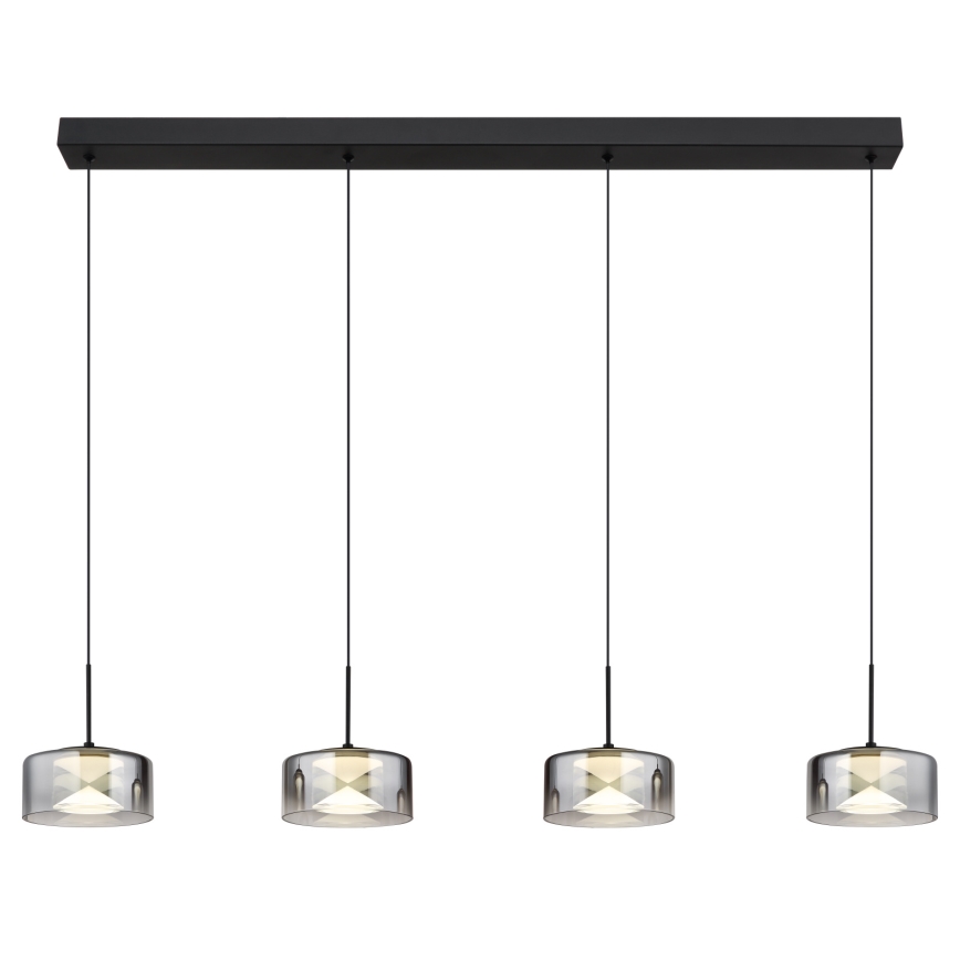 Globo - Lustru LED suspendat pe cablu LED/24W/230V negru/fumuriu