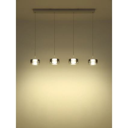 Globo - Lustru LED suspendat pe cablu LED/24W/230V alb/fumuriu