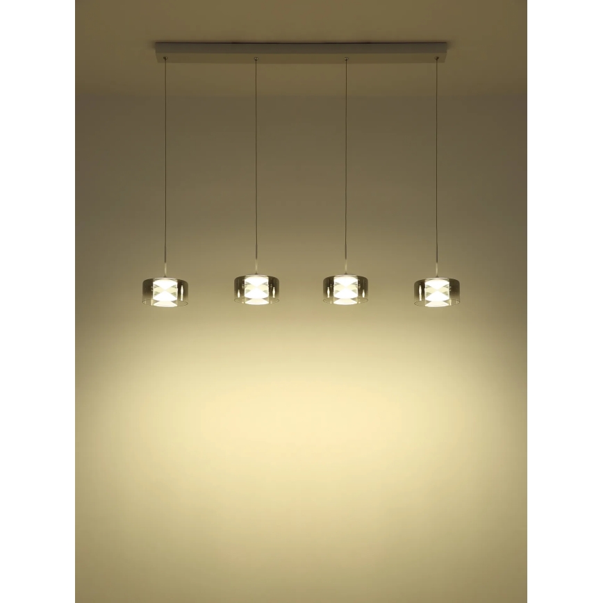 Globo - Lustru LED suspendat pe cablu LED/24W/230V alb/fumuriu