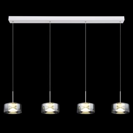 Globo - Lustru LED suspendat pe cablu LED/24W/230V alb/fumuriu