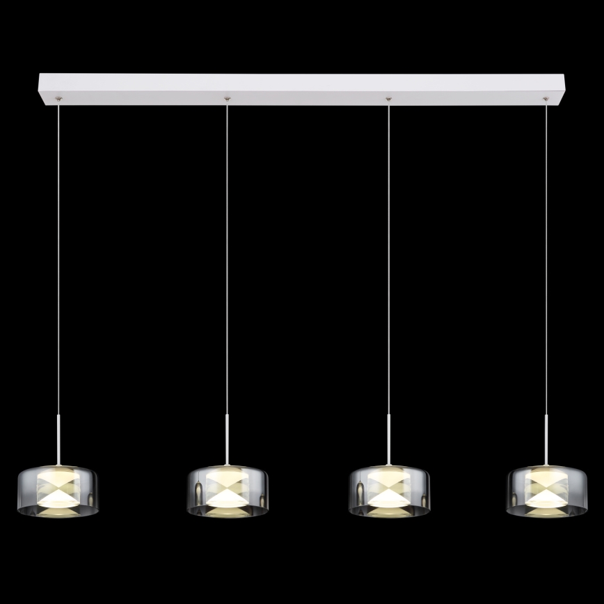 Globo - Lustru LED suspendat pe cablu LED/24W/230V alb/fumuriu