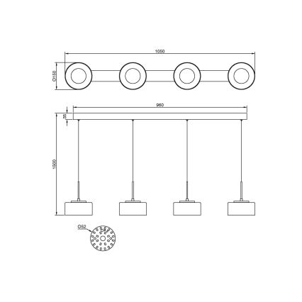 Globo - Lustru LED suspendat pe cablu LED/24W/230V alb/fumuriu