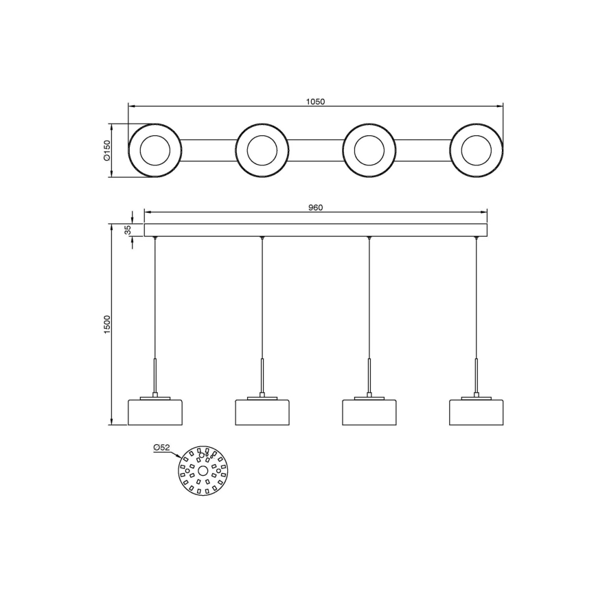 Globo - Lustru LED suspendat pe cablu LED/24W/230V alb/fumuriu