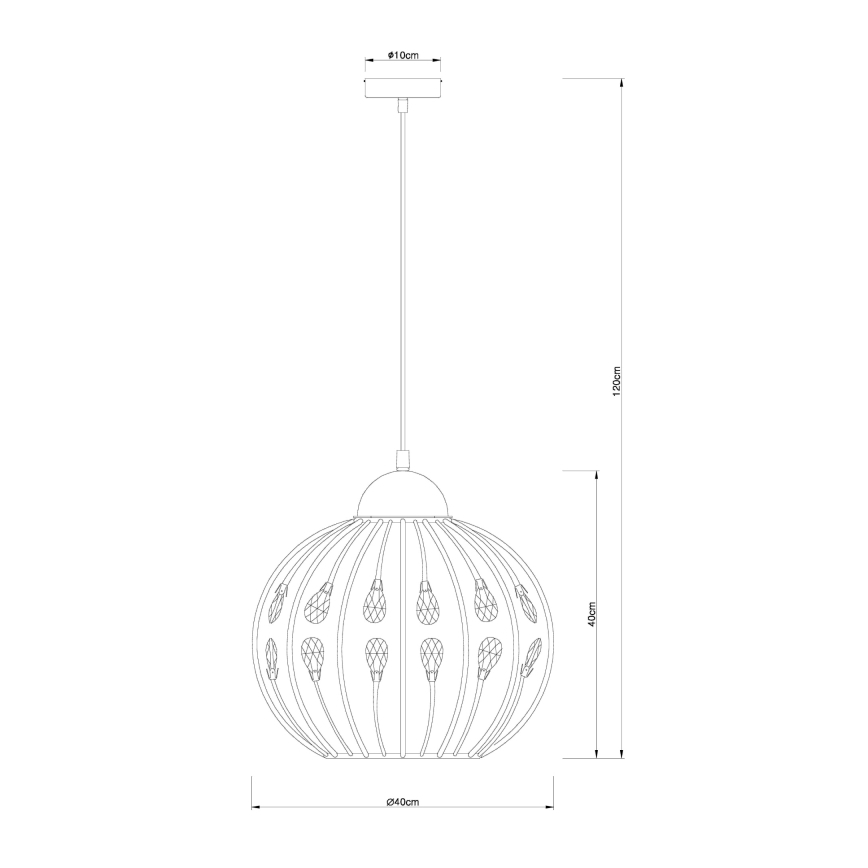 Globo - Lustră suspendată pe cablu 1xE27/60W/230V, Ø 40 cm