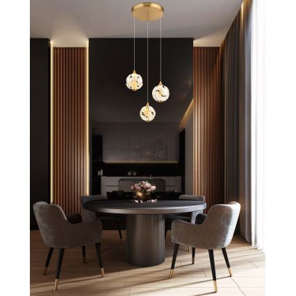 Globo - Lustră LED pe cablu LED/24W/230V 3000K aurie
