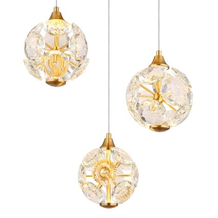 Globo - Lustră LED pe cablu LED/24W/230V 3000K aurie