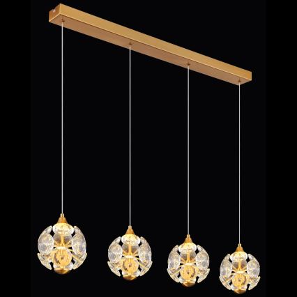 Globo - Lustru LED pe cablu LED/32W/230V 3000K auriu