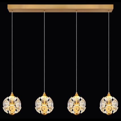 Globo - Lustru LED pe cablu LED/32W/230V 3000K auriu