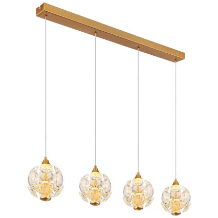 Globo - Lustru LED pe cablu LED/32W/230V 3000K auriu