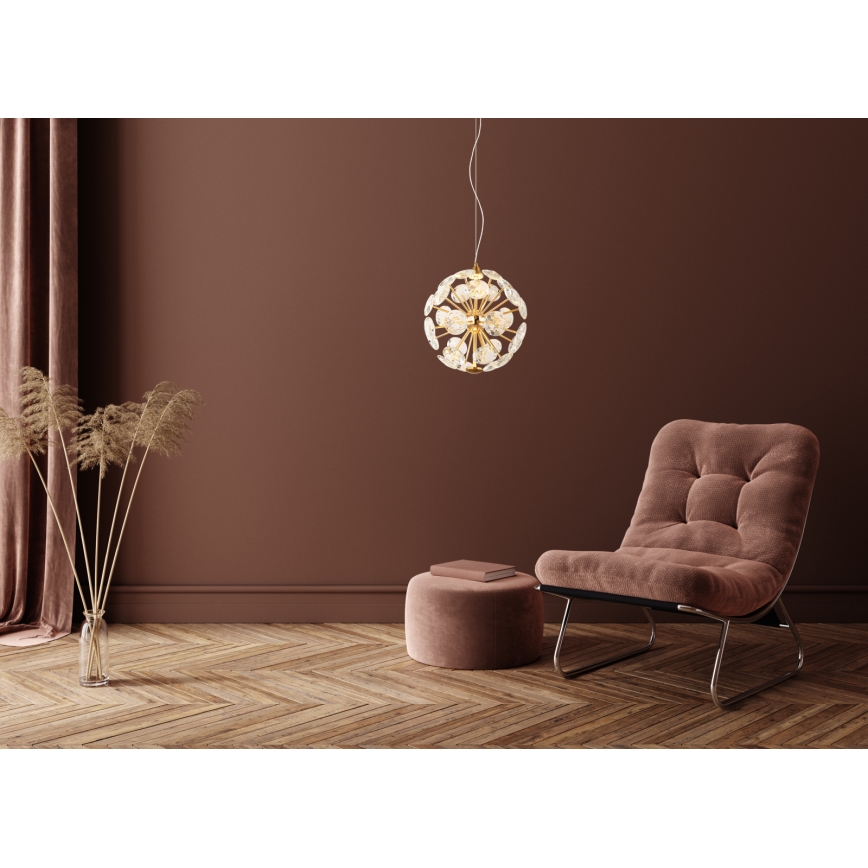 Globo - Candelabru LED pe cablu LED/12W/230V 3000K auriu