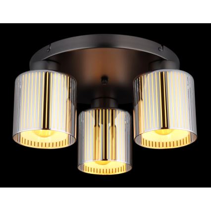 Globo - Plafonieră 3xE27/60W/230V crom lucios, Ø 34,5 cm