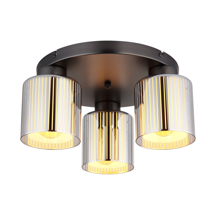 Globo - Plafonieră 3xE27/60W/230V crom lucios, Ø 34,5 cm