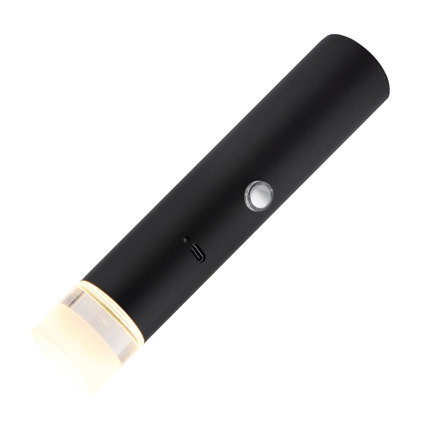 Globo - Lampă LED reîncărcabilă, tactilă și reglabilă 2-în-1 LED/2W/230/5V neagră