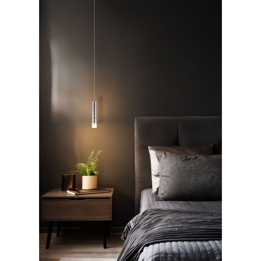 Globo - Lampă LED reîncărcabilă tactilă dimmabilă 2în1 LED/2W/230/5V crom mat