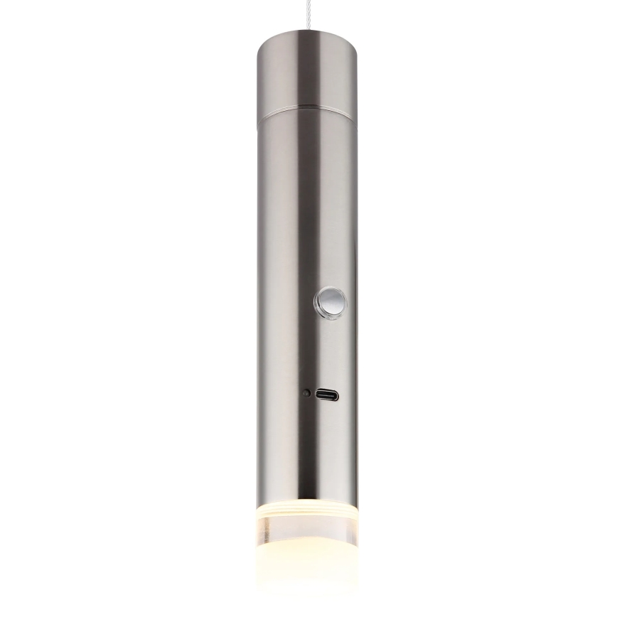 Globo - Lampă LED reîncărcabilă tactilă dimmabilă 2în1 LED/2W/230/5V crom mat
