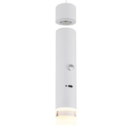 Globo - Lampă LED reîncărcabilă, tactilă și reglabilă 2-în-1, LED/2W/230/5V, albă