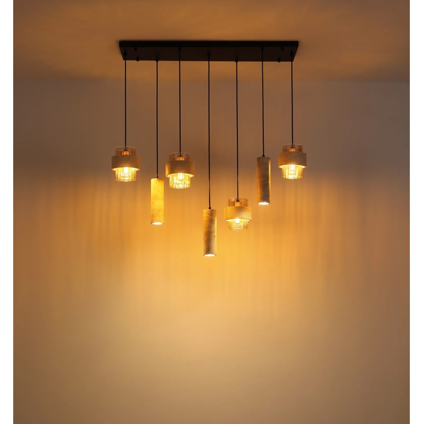 Globo - Lustră suspendată pe cablu 4xE27/40W/230V + 3xGU10/10W
