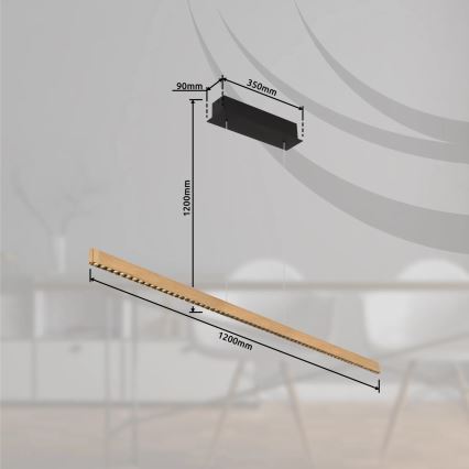 Globo - Lustră LED dimabilă cu control tactil, suspendată pe cablu LED/43W/230V 4000K alamă
