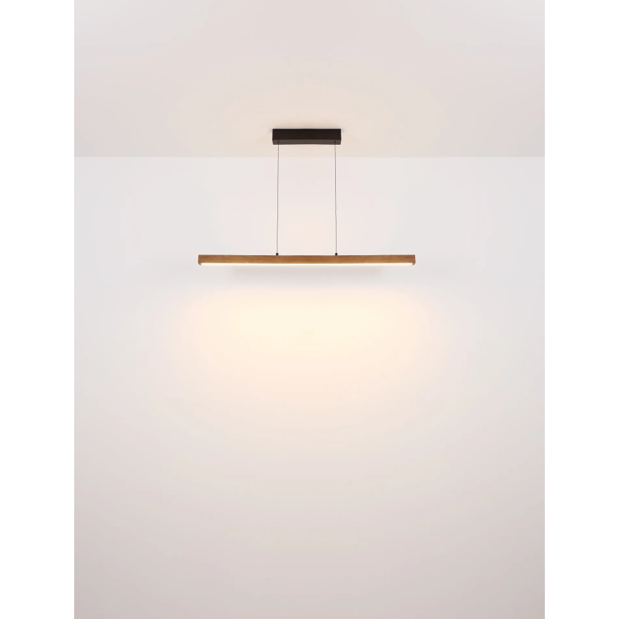 Globo - Lustru LED cu reglare tactilă, suspendat pe cablu LED/24W/230V + LED/3W 3000K, maro