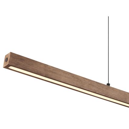 Globo - Lustru LED cu reglare tactilă, suspendat pe cablu LED/24W/230V + LED/3W 3000K, maro