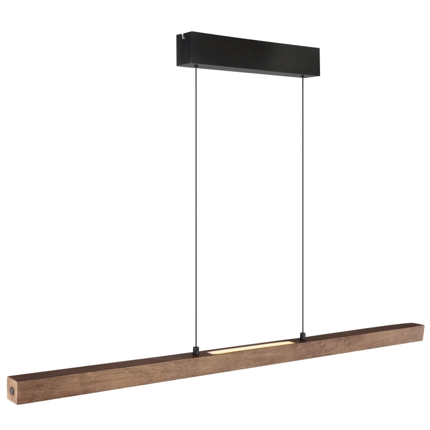 Globo - Lustru LED cu reglare tactilă, suspendat pe cablu LED/24W/230V + LED/3W 3000K, maro