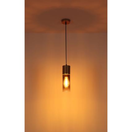 Globo - Pendul suspendat pe cablu 1xE27/25W/230V, culoare bronz, Ø 10,5 cm