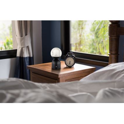 Globo - Lampă de birou LED tactilă reglabilă, LED/2,5W/3,7V, 2700/4000/6500K, 1800 mAh, USB, neagră