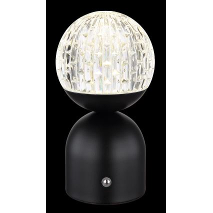 Globo - Lampă de birou LED tactilă reglabilă, LED/2,5W/3,7V, 2700/4000/6500K, 1800 mAh, USB, neagră
