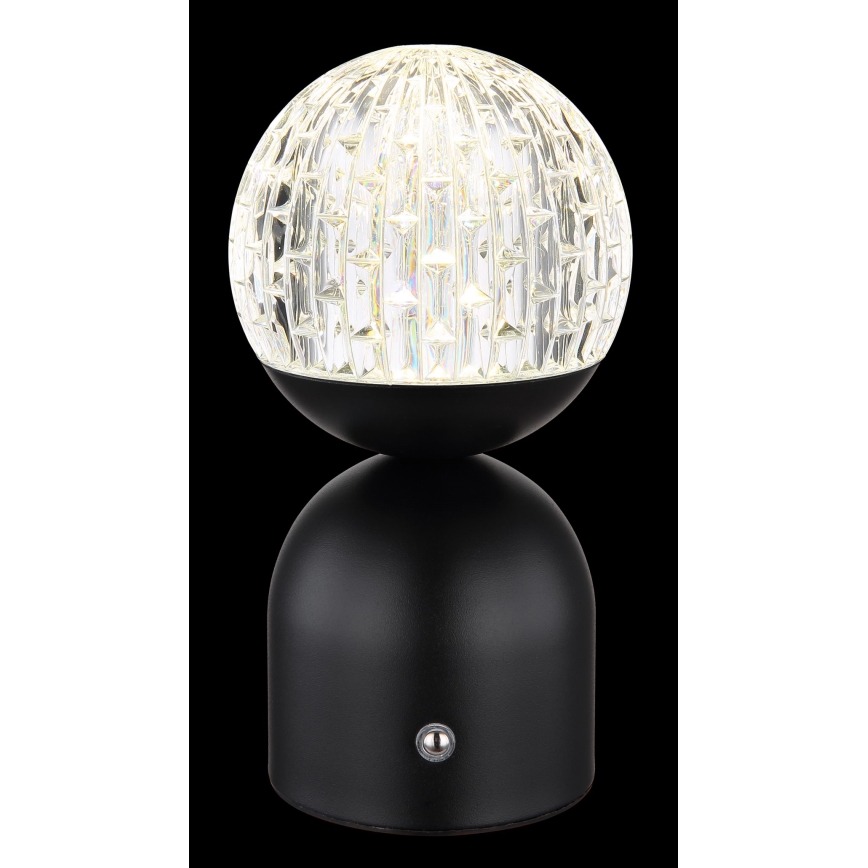 Globo - Lampă de birou LED tactilă reglabilă, LED/2,5W/3,7V, 2700/4000/6500K, 1800 mAh, USB, neagră