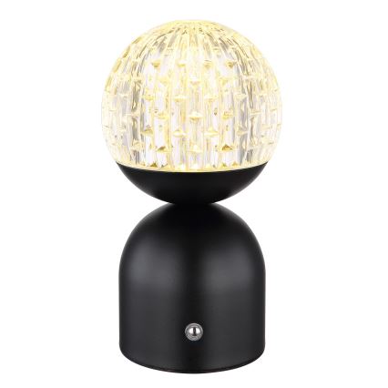 Globo - Lampă de birou LED tactilă reglabilă, LED/2,5W/3,7V, 2700/4000/6500K, 1800 mAh, USB, neagră
