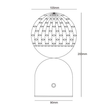 Globo - Lampă de birou LED tactilă reglabilă, LED/2,5W/3,7V, 2700/4000/6500K, 1800 mAh, USB, neagră