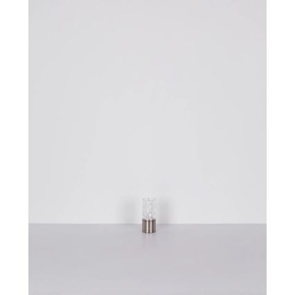 Globo - Lampă de birou LED tactilă reglabilă, LED/2,5W/3,7V 2700K/4000K/6500K 1800 mAh USB crom mat