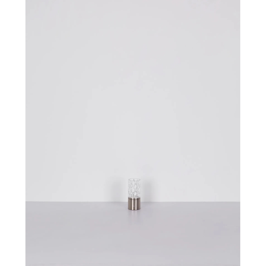 Globo - Lampă de birou LED tactilă reglabilă, LED/2,5W/3,7V 2700K/4000K/6500K 1800 mAh USB crom mat