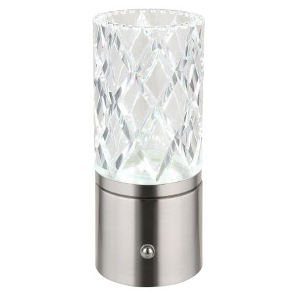 Globo - Lampă de birou LED tactilă reglabilă, LED/2,5W/3,7V 2700K/4000K/6500K 1800 mAh USB crom mat