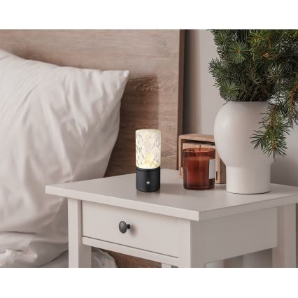 Globo - Lampă de birou LED tactilă reglabilă, LED/2,5W/3,7V 2700K/4000K/6500K 1800 mAh USB, neagră