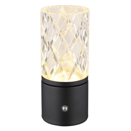 Globo - Lampă de birou LED tactilă reglabilă, LED/2,5W/3,7V 2700K/4000K/6500K 1800 mAh USB, neagră