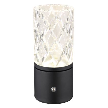 Globo - Lampă de birou LED tactilă reglabilă, LED/2,5W/3,7V 2700K/4000K/6500K 1800 mAh USB, neagră