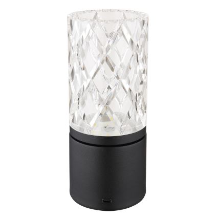 Globo - Lampă de birou LED tactilă reglabilă, LED/2,5W/3,7V 2700K/4000K/6500K 1800 mAh USB, neagră