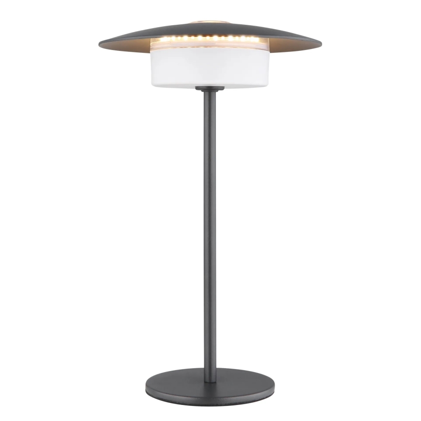 Globo - Lampă de masă reîncărcabilă tactilă LED pentru exterior, LED/3W/3,7V, 1800/2700/3000K, IP44, 1800 mAh, gri