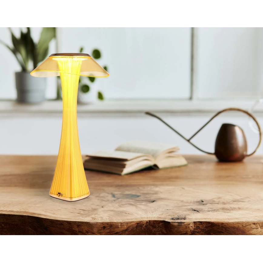 Globo - Lampă de birou LED reîncărcabilă cu reglare a luminozității LED/2,5W/3,7V 1200 mAh 2700/4500/6500K aurie