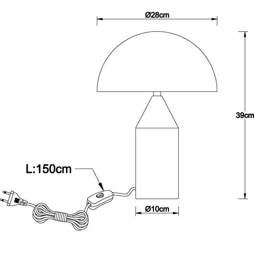 Globo - Lampă de masă 2xE27/40W/230V alamă