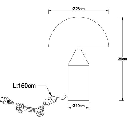 Globo - Lampă de masă 2xE27/40W/230V crom mat