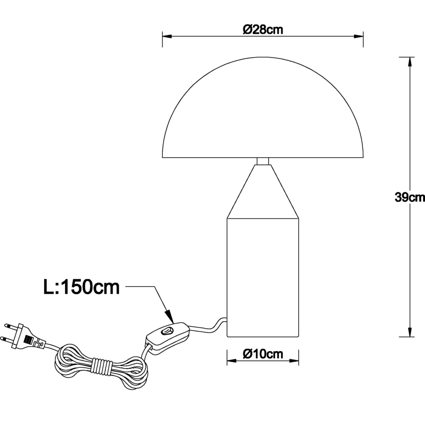 Globo - Lampă de masă 2xE27/40W/230V crom mat
